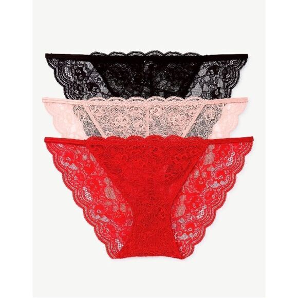 Women's Lace String Bikini Panties Underwear 2, 3-Packs Size XXXL - Picture 4 of 6